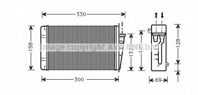 AVA QUALITY COOLING al6015 -  Теплообменник, отопление салона